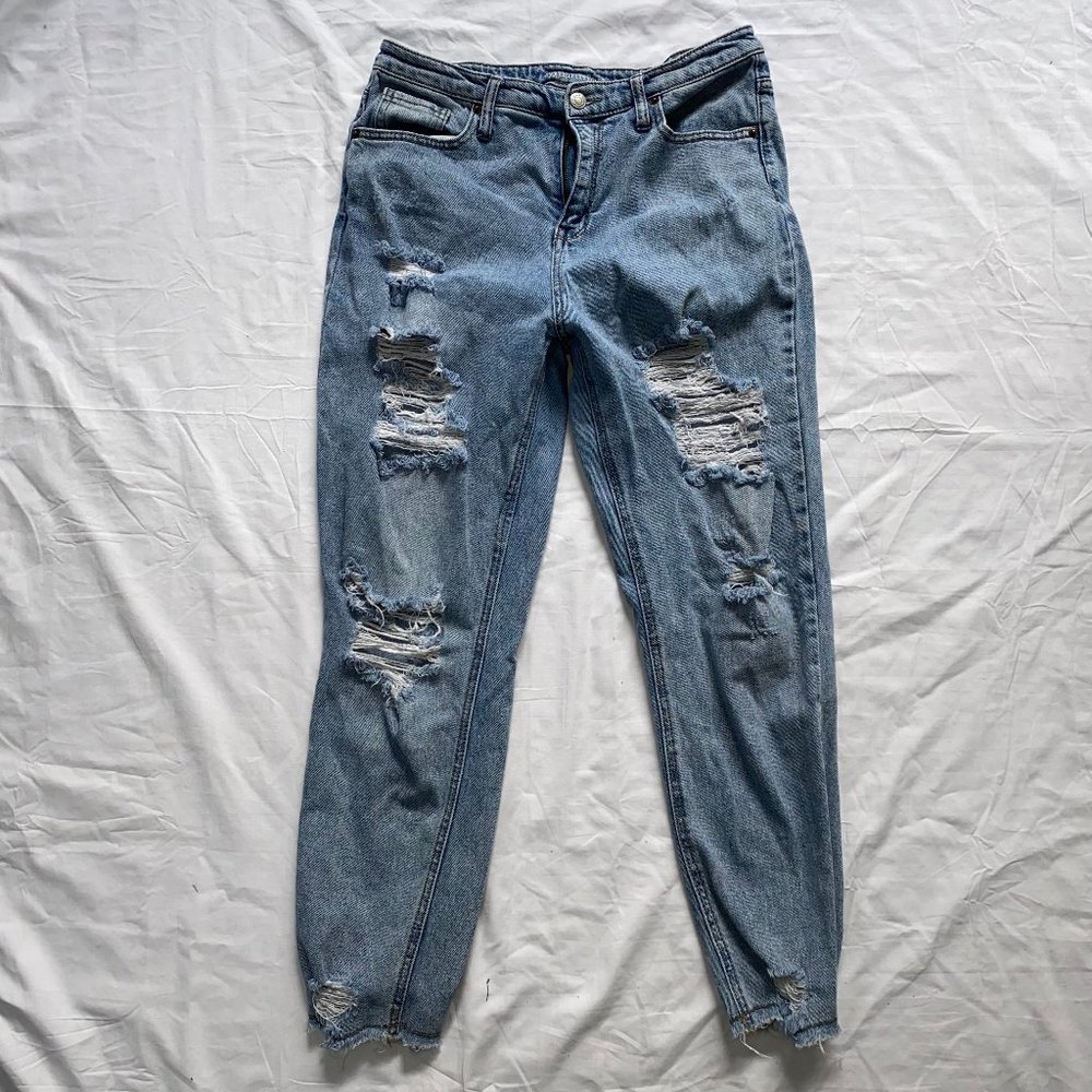 Wild Fable High Waisted Destructed Mom Jeans